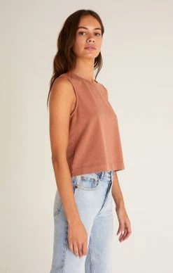 ZSupply Sloane Vintage Brown Jersey Muscle Tank Tops 11 ZSupply Sloane Vintage Brown Jersey Muscle Tank Tops