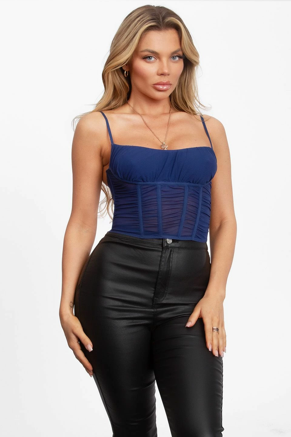 Tic Toc Zorta Deep Blue Crop Top Tops 5 Tic Toc Zorta Deep Blue Crop Top Tops